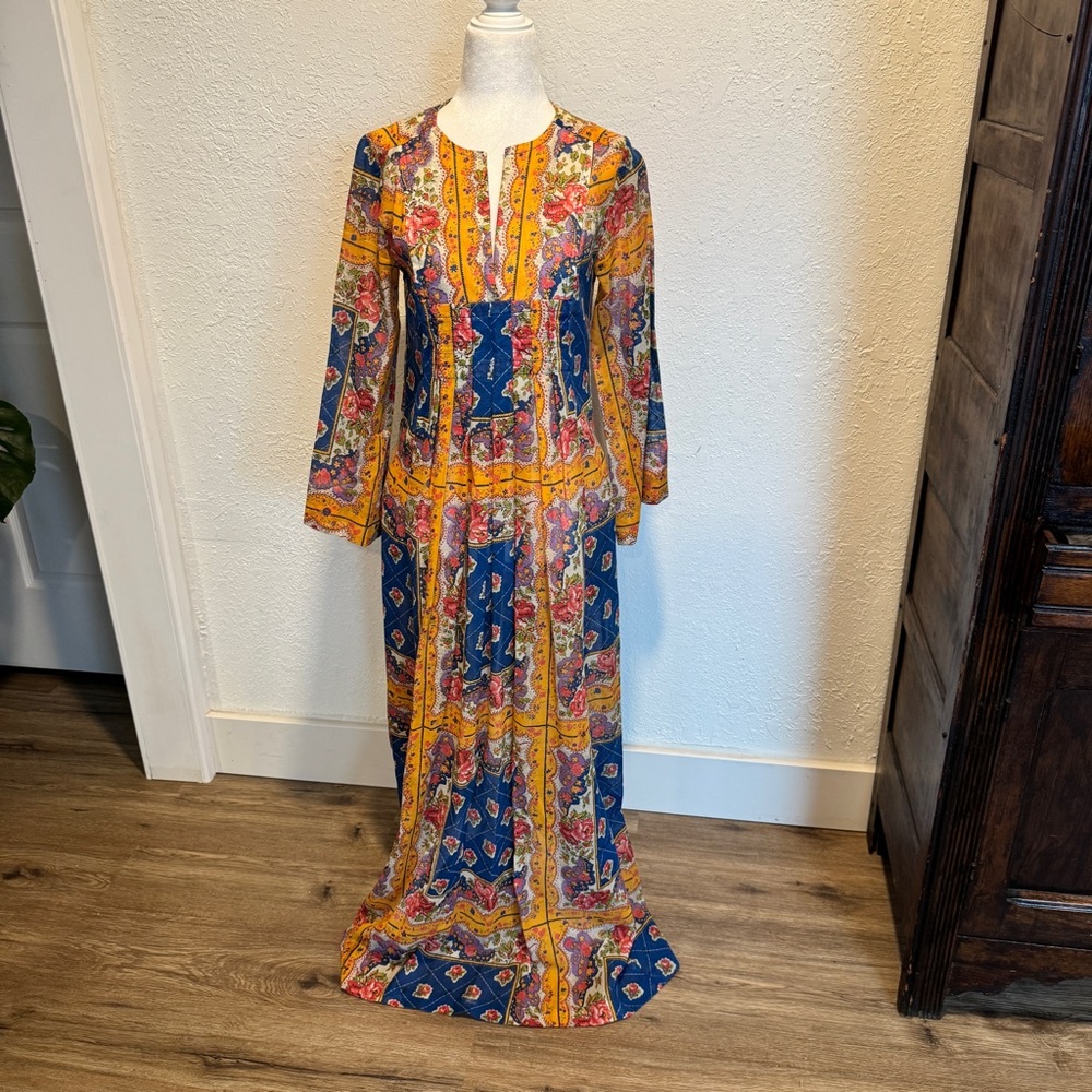 Bohemian Long Sleeve Maxi Dress